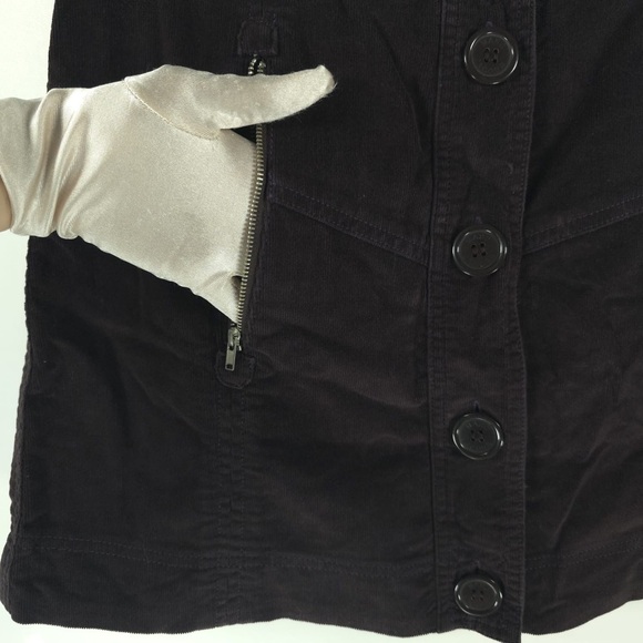 NWT MARC JACOBS Corduroy Button up Belted Mini Skirt RUM RAISIN W22231 Size 10 - Picture 9 of 10